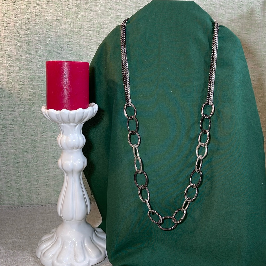 Alfani - Gun Metal & Light Metal Chain Necklace